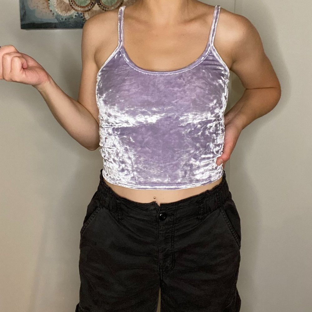 Pretty Little Thing Velour Crop Top